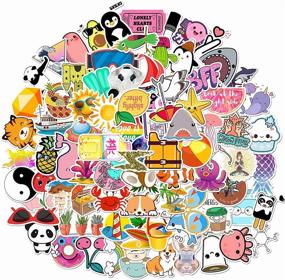 img 4 attached to 🌈 100 Hydroflask Stickers Pack - Cute Waterproof Vinyl Stickers for Water Bottles, Laptop, Skateboard - Aesthetic Sticker Set for Teens, Girls, Kids