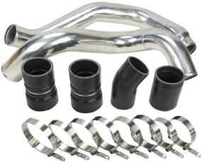img 2 attached to 🔧 Enhanced Turbo Intercooler Pipe and Boot Kit for F350 6.0L 2003-2007 (Silver)