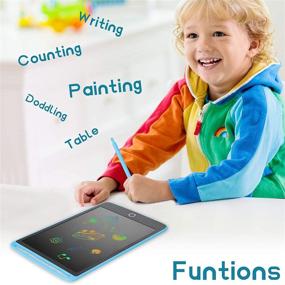 img 2 attached to 💙 Premium 2-Pack LCD Writing Tablet for Kids - Vibrant Screen Drawing Board 8.5-inch Doodle Scribbler Pad - Learning Educational Toy - Ideal Gift for 3-6-Year-Old Boys and Girls (Blue/Pink)