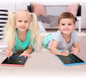 img 3 attached to 💙 Premium 2-Pack LCD Writing Tablet for Kids - Vibrant Screen Drawing Board 8.5-inch Doodle Scribbler Pad - Learning Educational Toy - Ideal Gift for 3-6-Year-Old Boys and Girls (Blue/Pink)
