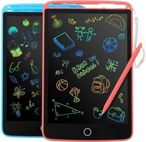img 4 attached to 💙 Premium 2-Pack LCD Writing Tablet for Kids - Vibrant Screen Drawing Board 8.5-inch Doodle Scribbler Pad - Learning Educational Toy - Ideal Gift for 3-6-Year-Old Boys and Girls (Blue/Pink)