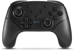 img 4 attached to 2021 New Wireless Switch Controller for Console Pro Gamepad with Joystick - Non-Slip Ergonomic Design (Black)