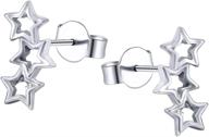 ⭐️ sleek sterling silver star stud earrings: aoedej unique ear climber & crawler cuff earrings logo