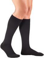 🧦 truform compression socks: black x-large knee high ladies gym socks (10-20 mmhg) логотип