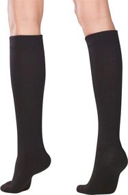 img 2 attached to 🧦 Truform Compression Socks: Black X-Large Knee High Ladies Gym Socks (10-20 mmHg)