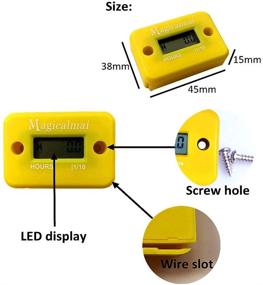 img 3 attached to 🔍 Волшебный счетчик часов Magicalmai: водонепроницаемый счетчик часов для бензинового генератора/газонокосилки/моющего устройства/квадроцикла/лодочного мотора/мотоцикла - желтый