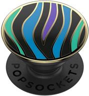 📱 popsockets popgrip: удобная съемная ручка и подставка для телефона с заменяемым диким полосатым верхом. логотип