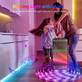img 2 attached to 🔮 100 ft LED Lights for Bedroom, GUSODOR Ultra Long RGB LED Strip with APP Control, Color Changing Smart Lights, 44 Keys Remote, 5050 DIY Mode for Room Kitchen Ceiling Christmas Party Cabinet