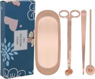 🕯️ enhance your candle experience with am3 candle accessory sets: wick trimmer, dipper, snuffer & storage tray - perfect gift package for candle lovers (rose gold) logo