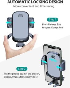 img 3 attached to 📱 Improved Auto Clamp Cell Phone Holder for Car, VICSEED Ultra Stable Car Phone Mount with Strong Grip, Air Vent Phone Car Holder Case Friendly Fit for iPhone 12 and All Smartphones in 2021