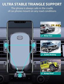 img 2 attached to 📱 Improved Auto Clamp Cell Phone Holder for Car, VICSEED Ultra Stable Car Phone Mount with Strong Grip, Air Vent Phone Car Holder Case Friendly Fit for iPhone 12 and All Smartphones in 2021