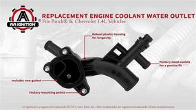 img 1 attached to 🔧 Engine Coolant Housing Water Outlet Sensor - Chevy Cruze, Sonic, Trax, Buick Encore 1.4L - Replaces OEM# 25193922, 15-11105, 902-846, 55565334, 1511105, 902846