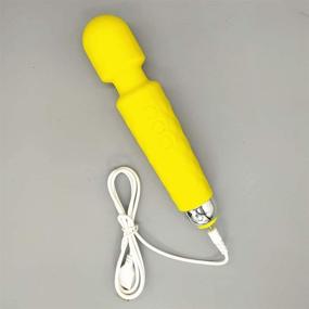 img 2 attached to MIYUTU Yellow Handheld Massage Stick: Cordless 8 Speeds & 20 Modes Wand Massager for Neck, Shoulder, Back, and Body Massage - USB Charging, Sports Recovery Muscle Aches Tool