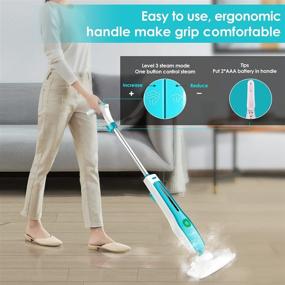 img 1 attached to Versatile Steam Mop with 3 Steam Levels for Effective Floor Cleaning + Bonus Mop Pads – Ideal for Home Use on Carpet, Tiles, Laminate, and Hardwood Floors