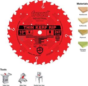 img 3 attached to 🔪 Freud 10" x 24T Thin Kerf Rip Blade (LU87R010): The Ultimate Multi-Purpose Cutting Solution