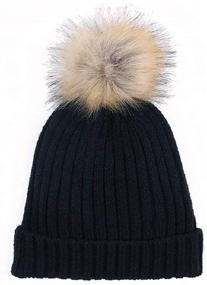 img 3 attached to 🎩 LLmoway Kids Winter Hats: Cozy Beanie Cable Knit Cap with Pom for Boys and Girls