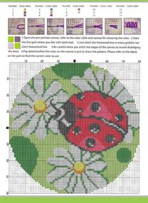 img 3 attached to 🐞 BYYT Latch Hook Kit Rug Pattern Printed Sewing Kit - Classic Crochet Needlework Craft Shaggy Rug, Cute Carpet Animal Ladybug 025 - for Kids & Adults, 16" x 16