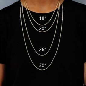 img 1 attached to Bulk Wholesale 12 PCS Gold Plated Flat Cable Chain Necklace Chains - Brass Finished for Necklace Making