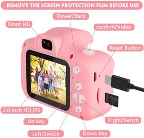 img 2 attached to 📸 RTHPY Upgrade Kids Selfie Camera for Girls: 20.0MP HD Digital Video Camcorder + 2.0 Inch IPS Screen + Portable Toy for 2-12 Year Old Girls - Includes 32GB SD Card