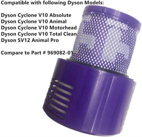 img 2 attached to 🔍 FTAID Vacuum Replacement Parts V10 Filter - Compatible with Dyson Cyclone V10 Series - V10 Absolute Animal Motorhead Total Clean - Compare to Part # 969082-01 - Pack of 3: Reviews and Best Deals