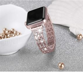 img 3 attached to Ремешки Secbolt Bling совместимы с ремешком Apple Watch 38 мм 40 мм 42 мм 44 мм Женщины IWatch серии SE 6 5 4 3 2 1