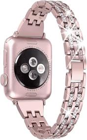 img 4 attached to Ремешки Secbolt Bling совместимы с ремешком Apple Watch 38 мм 40 мм 42 мм 44 мм Женщины IWatch серии SE 6 5 4 3 2 1