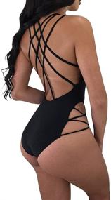 img 1 attached to LAGSHIAN Womens Swimsuit Bathing Swimwear