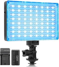 img 4 attached to 📸 GVM RGB LED Камерный свет с полноцветным выводом и управлением через приложение; Диммируемая панель освещения CRI97 3200K-5600K для YouTube, DSLR-камеры, видеокамеры и фотосвета; Включает аккумулятор, фильтр и ЖК-дисплей.