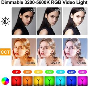 img 2 attached to 📸 GVM RGB LED Камерный свет с полноцветным выводом и управлением через приложение; Диммируемая панель освещения CRI97 3200K-5600K для YouTube, DSLR-камеры, видеокамеры и фотосвета; Включает аккумулятор, фильтр и ЖК-дисплей.