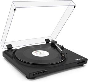img 4 attached to 🎵 LP&No.1 Pro USB Record Player: Automatic Belt-Drive Turntable with Die-Cast Aluminum Platter, Dust Cover, and Moving Magnet Cartridge - Black