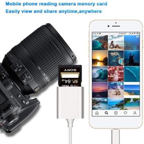 img 1 attached to 📷 Versatile Aluminum USB C to SD/MicroSD Card Reader: Universal OTG Adapter for Cameras, Trail Cams, Android devices, Tablets, Laptops & Samsung Phones