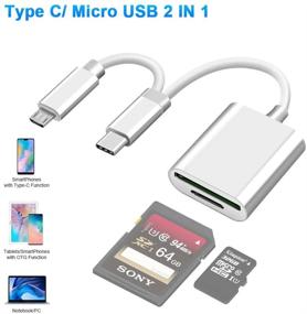 img 4 attached to 📷 Versatile Aluminum USB C to SD/MicroSD Card Reader: Universal OTG Adapter for Cameras, Trail Cams, Android devices, Tablets, Laptops & Samsung Phones