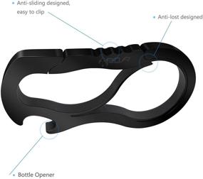 img 2 attached to Introducing the Apor Full Stainless Steel Anti-Lost Carabiner Key Chain: A Versatile Multitool with Home Essential - Bottle Opener!