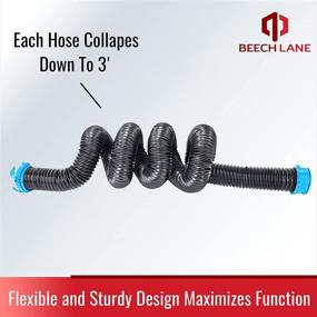 img 3 attached to 🚽 Beech Lane 20' Universal RV Sewer Hose: Leak Proof Fittings, UV Resistant & Durable Construction - Transparent 4 in 1 Elbow [Patent Pending]