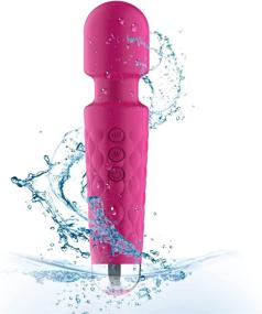 img 4 attached to Rechargeable Mini Wand Massager - Upgraded Portable Personal Body Massager with 8 Speeds, 20 Vibration Modes for Neck, Shoulder, Back - Waterproof & Wireless - Rose