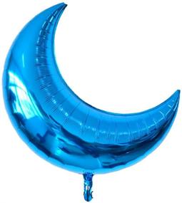 img 2 attached to 36-inch Crescent Moon Shaped Mylar Balloons - Pack of 18 Moon and Star 🎈 Party Balloons for Birthday, Anniversary, Celebratory Gatherings, Weddings, Baby Shower Decorations - Blue and Silver