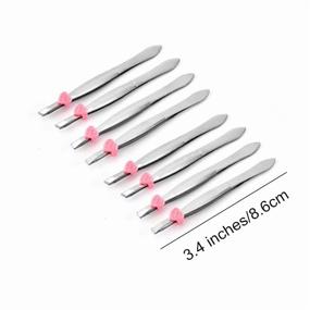 img 3 attached to Oblique Eyebrow Tweezers Stainless Precision
