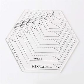 img 3 attached to 📐 Clear Plastic Quilting Ruler Set - 4Pcs Quilting Square Templates, Triangle, Hexagon, 45 Degrees, 60 Degrees Ruler - Essential Sewing Crafts Accessories (Transparent)