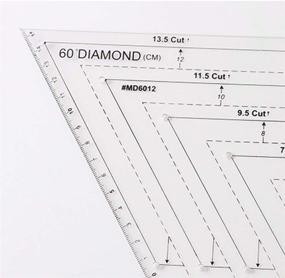 img 2 attached to 📐 Clear Plastic Quilting Ruler Set - 4Pcs Quilting Square Templates, Triangle, Hexagon, 45 Degrees, 60 Degrees Ruler - Essential Sewing Crafts Accessories (Transparent)