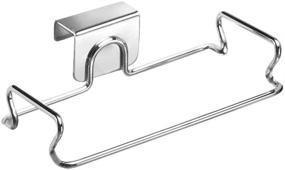 img 1 attached to 🗑️ iDesign Classico Metal Over the Cabinet Plastic Bag Holder for Kitchen, Pantry, Bathroom, Dorm Room, Office - Chrome Finish