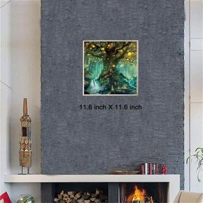 img 1 attached to 🌲 Dazzling Tree Firefly Forest 5D Diamond Painting Kit: DIY Rhinestone Cross Stitch Canvas for Stunning Home Wall Décor 11.6X11.6 inch