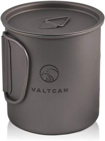 img 2 attached to 🏕️ Valtcan Titanium Camping Cup with Lid 450ml: Lightweight and Durable Drinkware for Outdoor Adventures