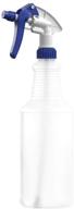 🔵 bar5f 32 oz plastic spray bottle - chemical resistant, professional grade, heavy duty - blue/white m-series fully adjustable sprayer (1 pack) logo
