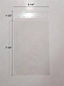 img 1 attached to 📦 500 Clear A7 Card Resealable Cellophane Bags - 5 1/4 X 7 1/4 Size (Perfect Fit for A7, 5x7 Cards)