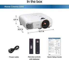 img 2 attached to 🎥 Epson Home Cinema 2250 3LCD Full HD 1080p Projector with Android TV and Streaming Capabilities, Home Theater Projector with 10W Speaker, Image Enhancement, Frame Interpolation, 70,000:1 Contrast Ratio, HDMI Connectivity