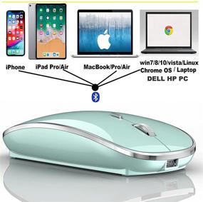 img 2 attached to Повышайте эффективность работы с помощью беспроводной мыши Bluetooth для iPad Mac MacBook Pro MacBook Air iMac Chromebook настольный компьютер.