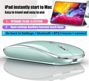 img 1 attached to Повышайте эффективность работы с помощью беспроводной мыши Bluetooth для iPad Mac MacBook Pro MacBook Air iMac Chromebook настольный компьютер.