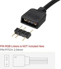 img 1 attached to 🔌 uxcell ARGB Splitter Cable: Female to Female 3 Pin Extension for 5050 3528 LED Light Strips - 30cm Length (2Pcs)