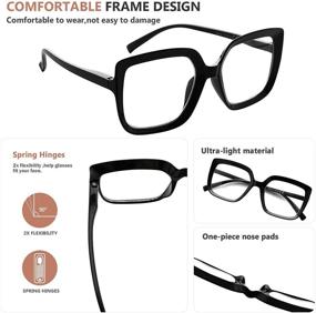 img 3 attached to Eyekepper Large Frame Reading Glasses for Women: Stylish Oversize Eyeglasses Readers