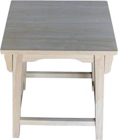 img 1 attached to 🌟 Premium Quality International Concepts 24-Inch Mission Counter Height Stool, Unfinished - Perfect for Any Space